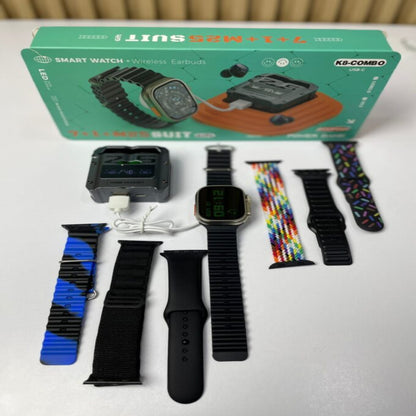 QUEMA DE EXISTENCIAS - Combo Reloj SmartWatch T900 + Audífonos M25 de REGALO