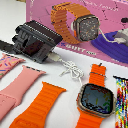 QUEMA DE EXISTENCIAS - Combo Reloj SmartWatch T900 + Audífonos M25 de REGALO