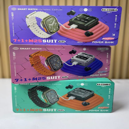 QUEMA DE EXISTENCIAS - Combo Reloj SmartWatch T900 + Audífonos M25 de REGALO