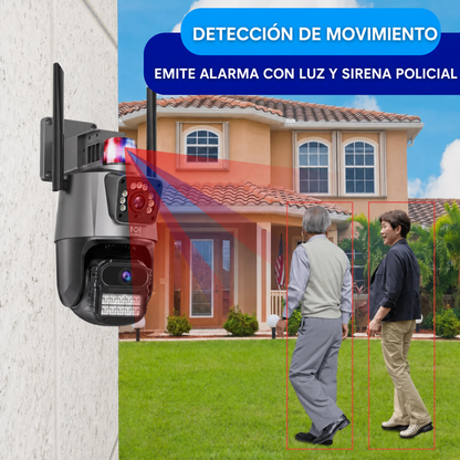 Detección Inteligente y Alertas Sonoras - CAMARA IP ALARMA DOBLE LENTE CON APP PARA TELÉFONO