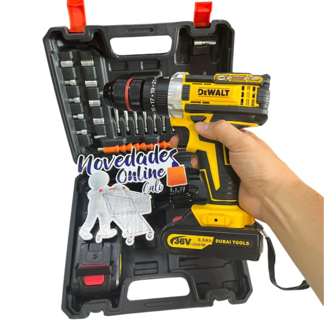 Taladro Atornillador Inalambrico - SUPER OFERTA QUEIMA DE EXISTÊNCIAS LLÉVATE 2 BATERIAS + MALETÍN