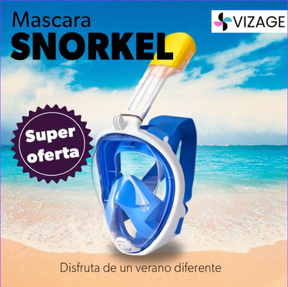 Mascara Snorkel AQUAPRO™ CON SOPORTE GO PRO - LLÉVATE DE REGALO 2 TAPONES PARA LOS OÍDOS