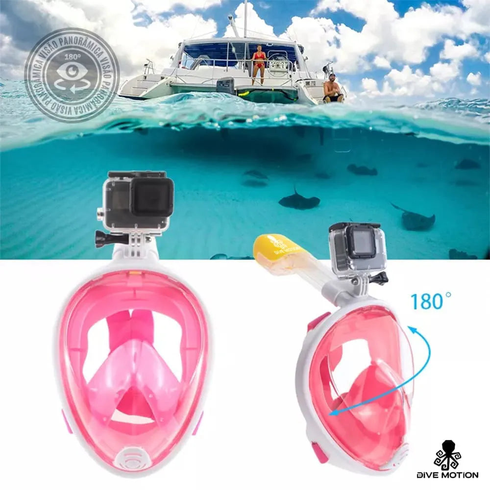 Mascara Snorkel AQUAPRO™ CON SOPORTE GO PRO - LLÉVATE DE REGALO 2 TAPONES PARA LOS OÍDOS