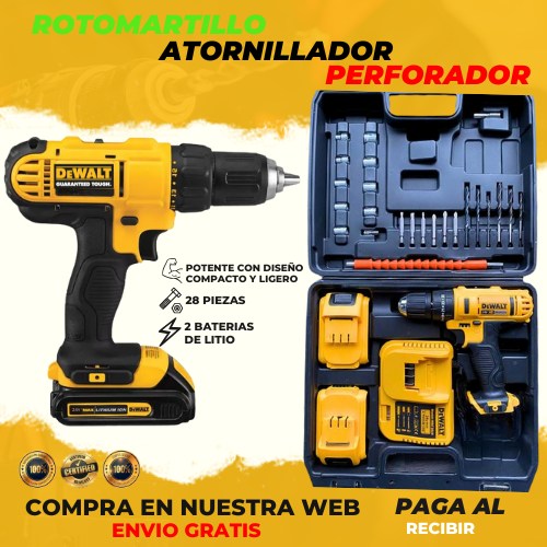 Taladro Atornillador Inalambrico - SUPER OFERTA QUEIMA DE EXISTÊNCIAS LLÉVATE 2 BATERIAS + MALETÍN